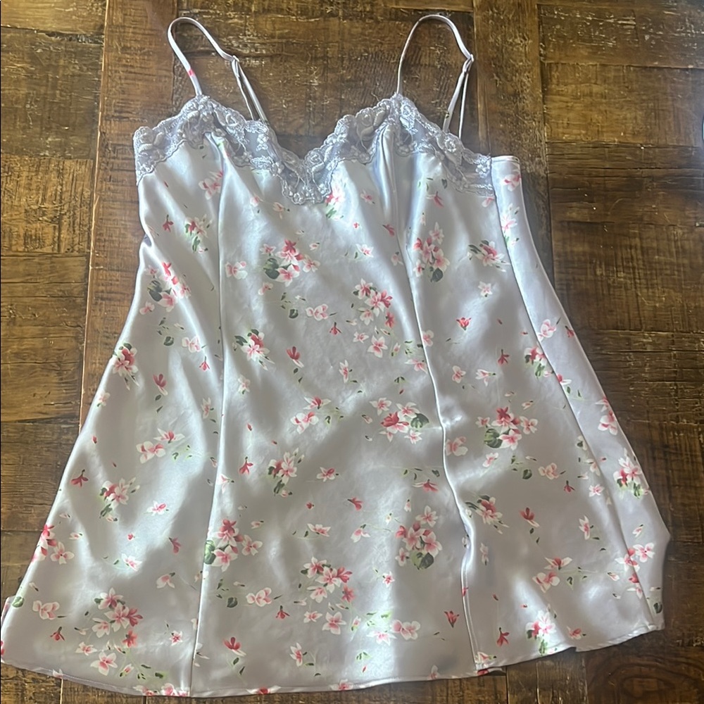 Floral Satin Nightgown